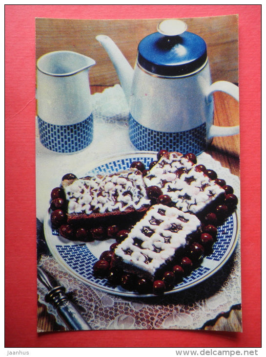 puff of rye bread - recipes - Latvian dishes - 1971 - Russia USSR - unused - JH Postcards