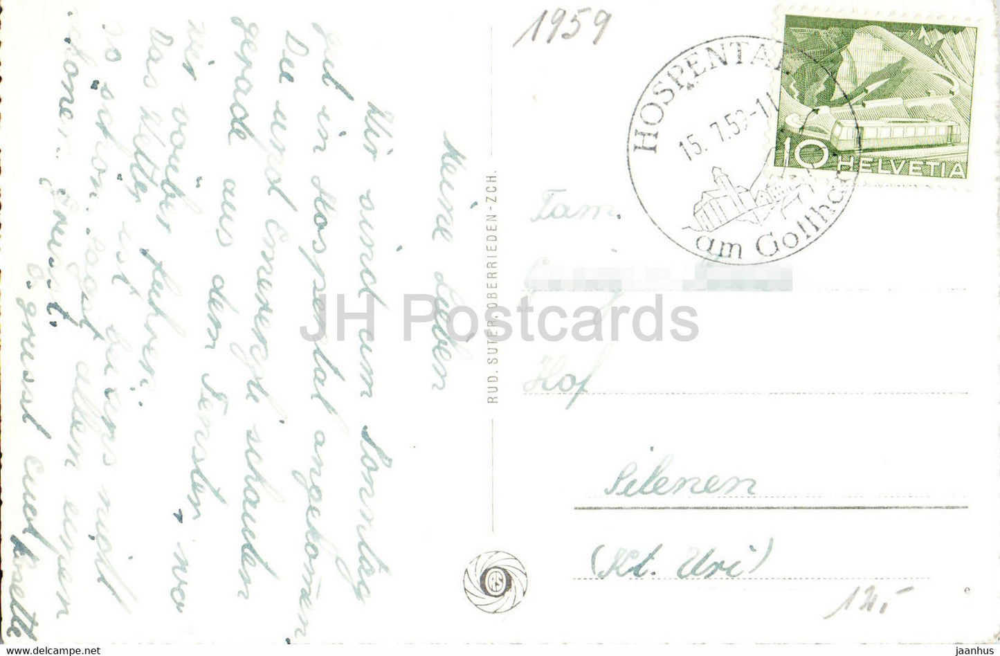 Andermatt gegen die Furka - 904 - carte postale ancienne - 1959 - Suisse - utilisé