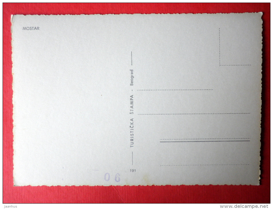 Mosque - river - Mostar - 191 - Serbia - Yugoslavia - unused - JH Postcards