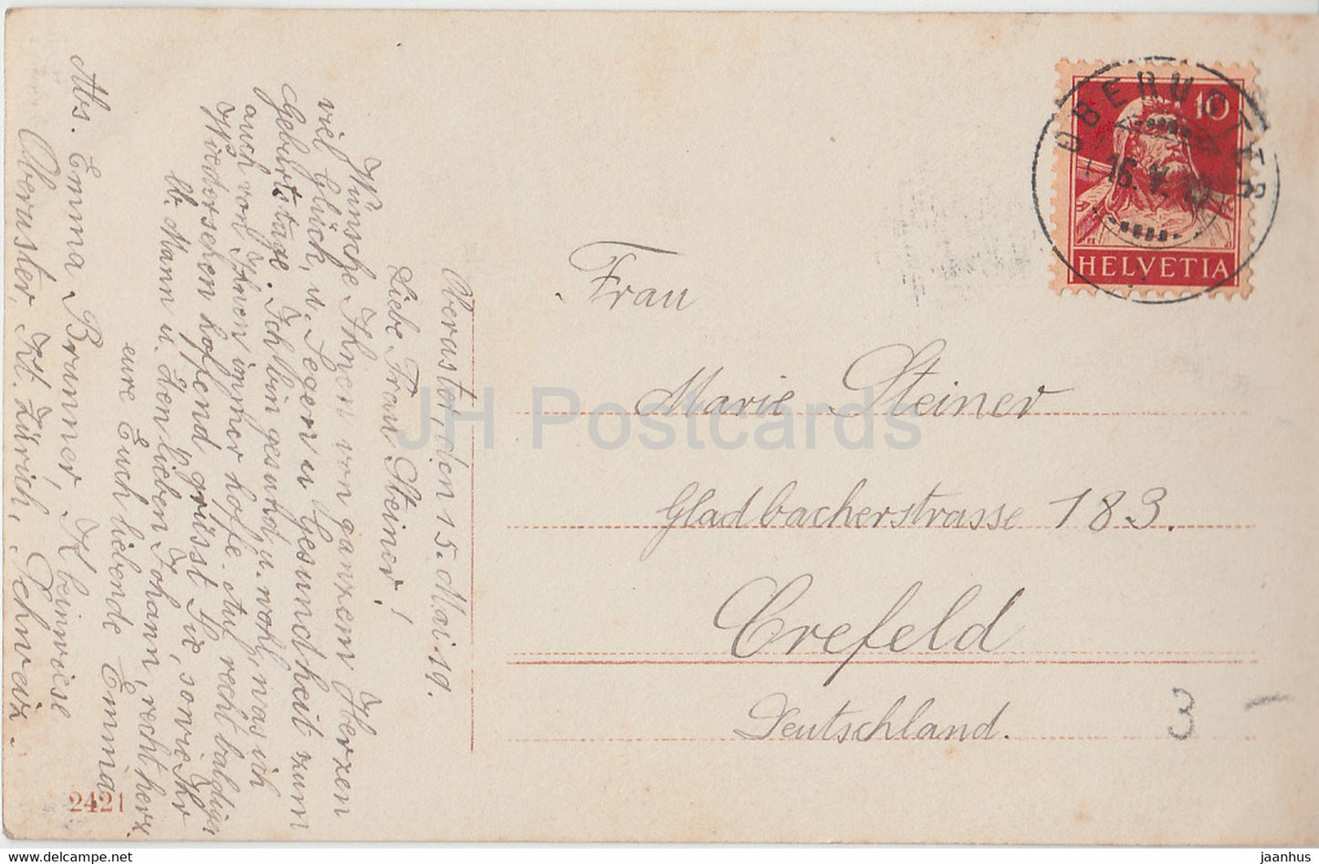 Birthday Greeting Card - Herzlichen Gluckwunsch zum Geburtstage - sailor boy - EAS - old postcard - Germany - used