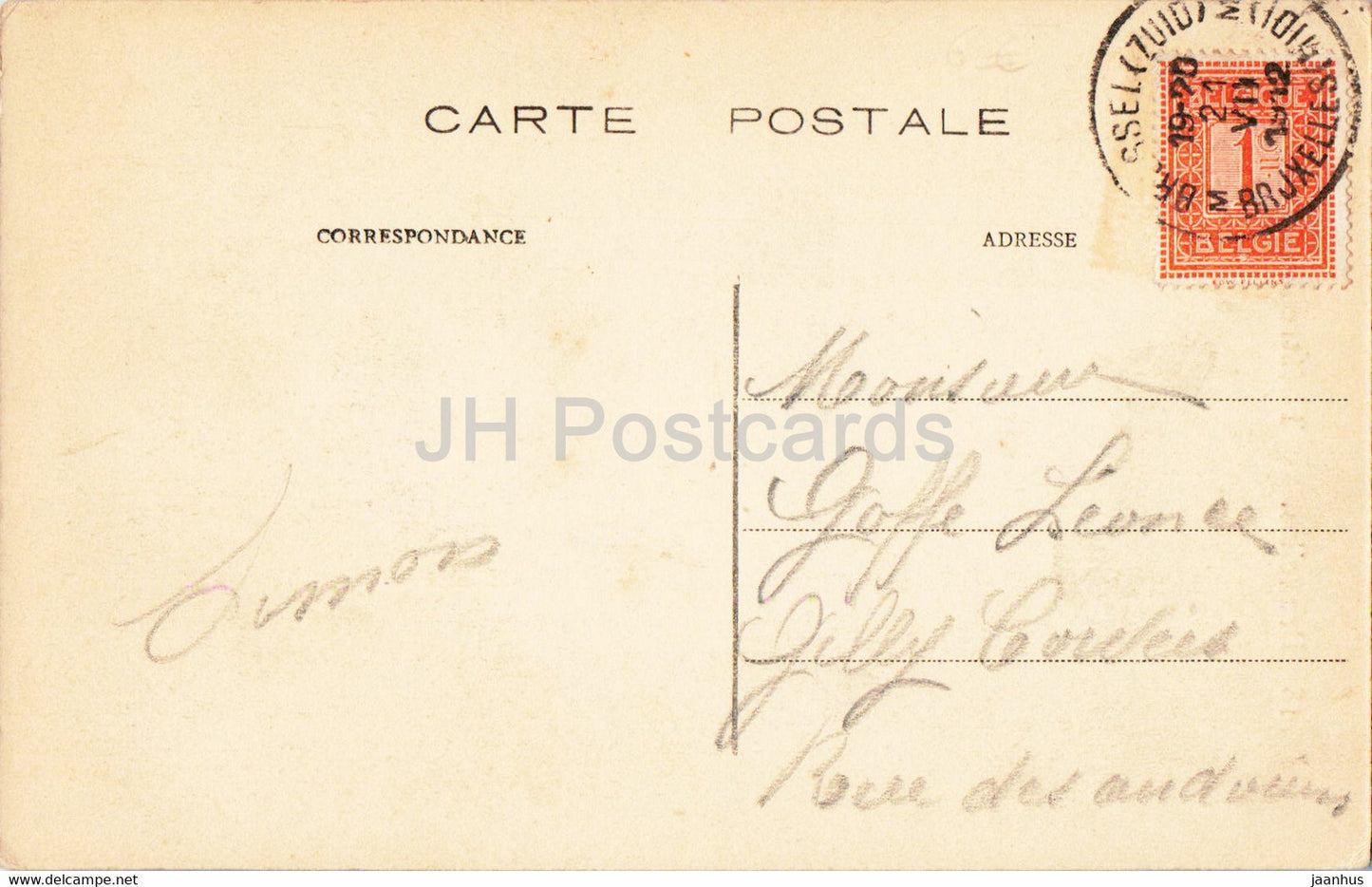 Brüssel - Brüssel - Theater Flamand - 18 - alte Postkarte - 1912 - Belgien - gebraucht