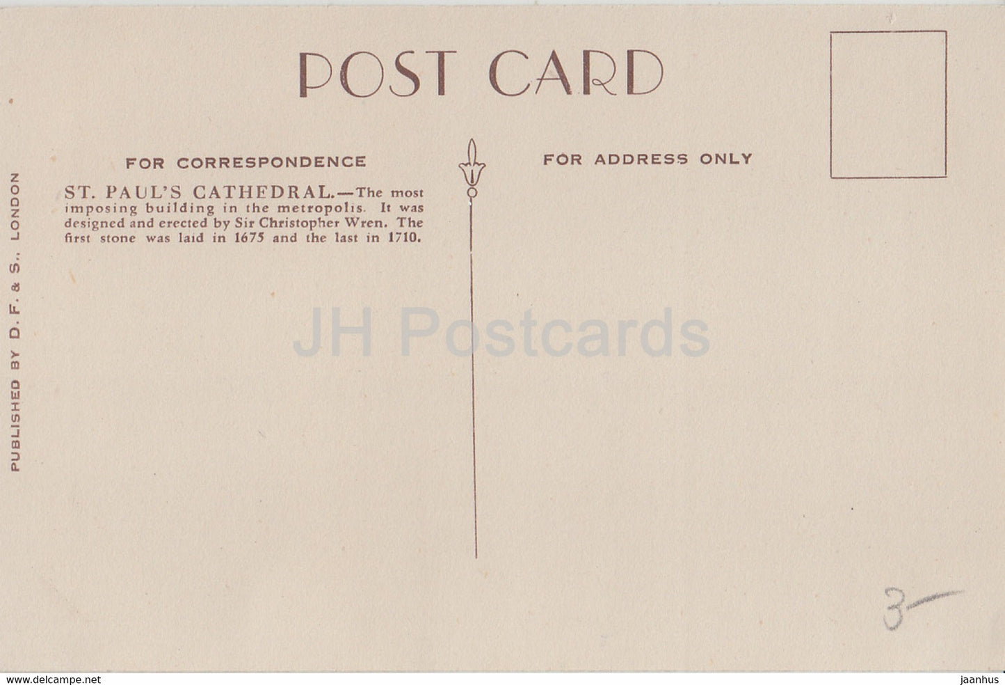 London - St Paul's Cathedral - old postcard - England - United Kingdom - unused