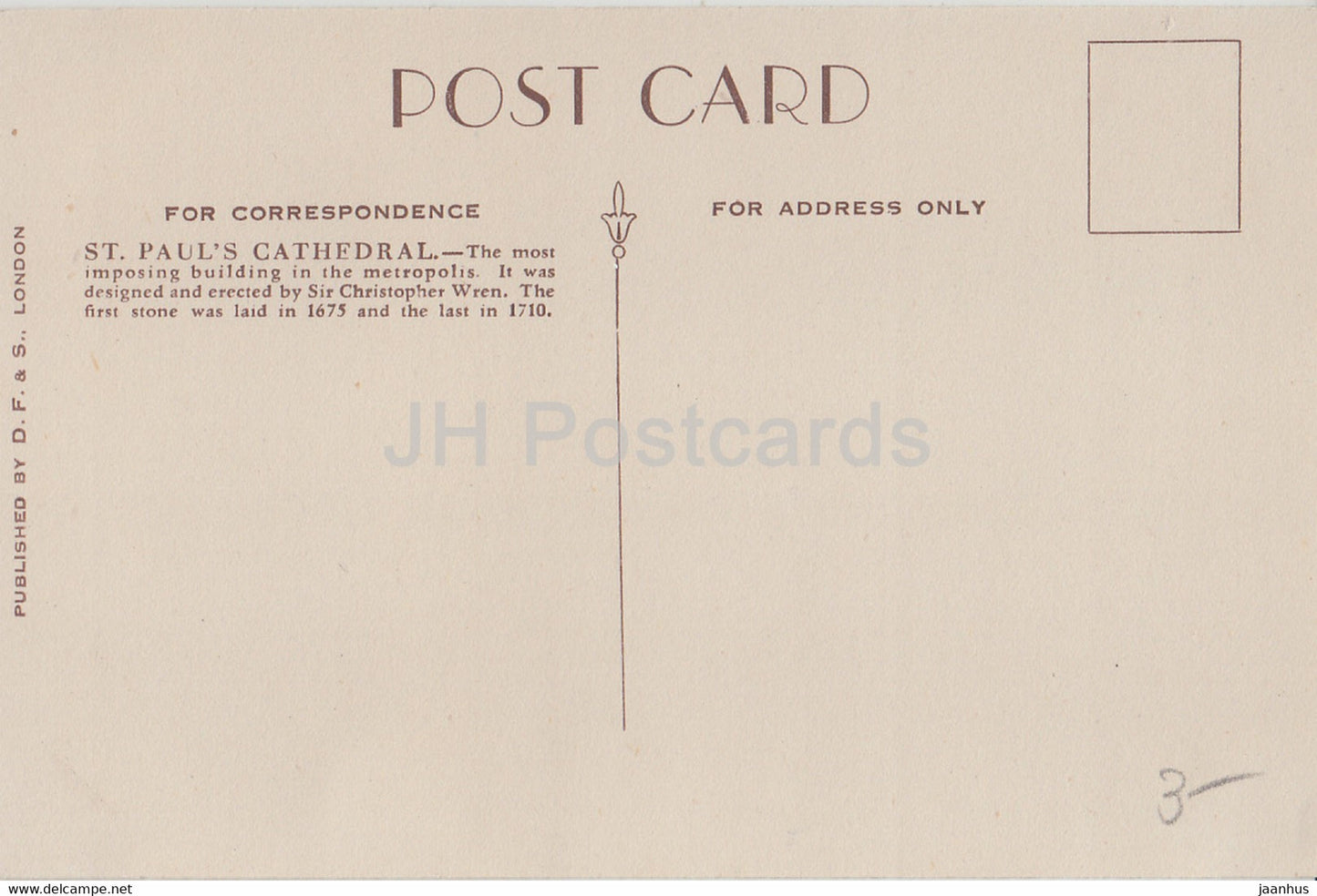 London - St Paul's Cathedral - old postcard - England - United Kingdom - unused