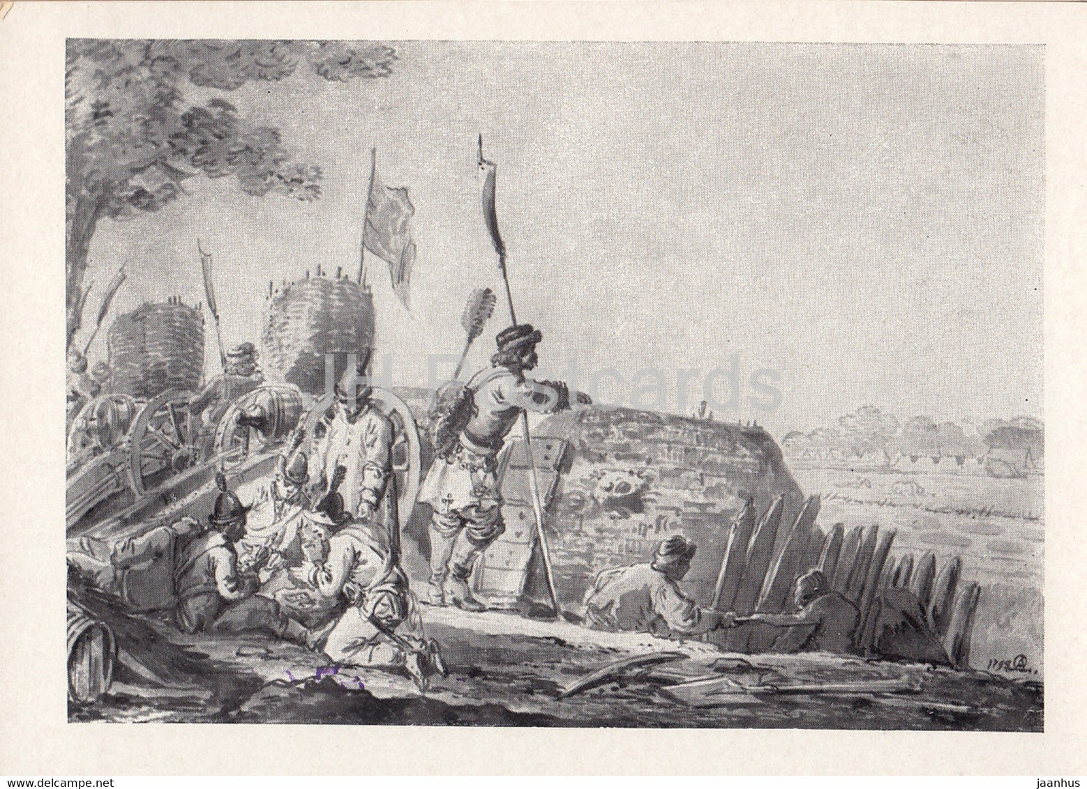 Drawing by A. Orlovsky - Detachment of the Krakow partisans - Russian art - 1957 - Russia USSR - unused - JH Postcards