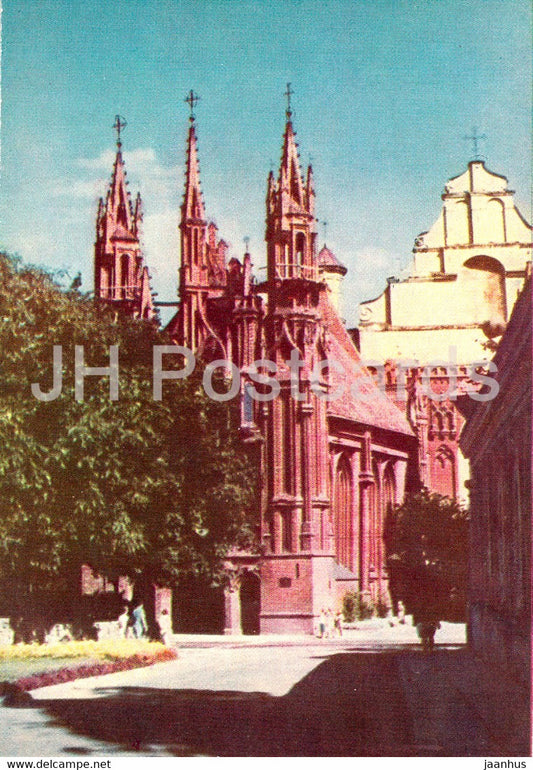 Vilnius - St Anne Church and Bernardine Church - Lithuania USSR - unused - JH Postcards