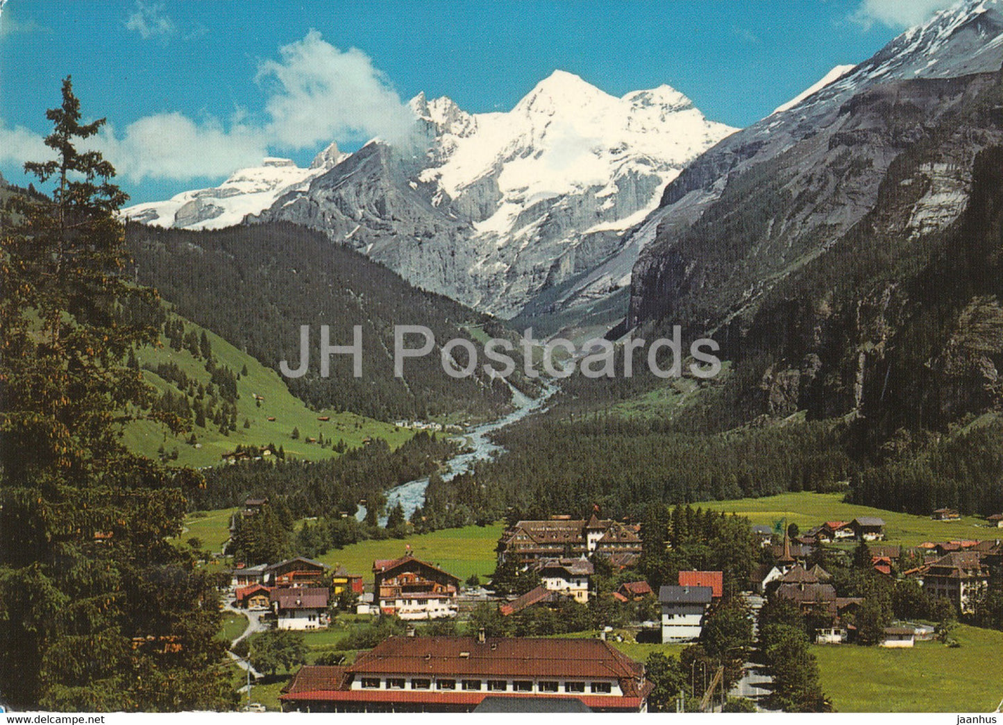 Kandersteg 1176 m - Blumlisalp - 1975 - Switzerland - used - JH Postcards
