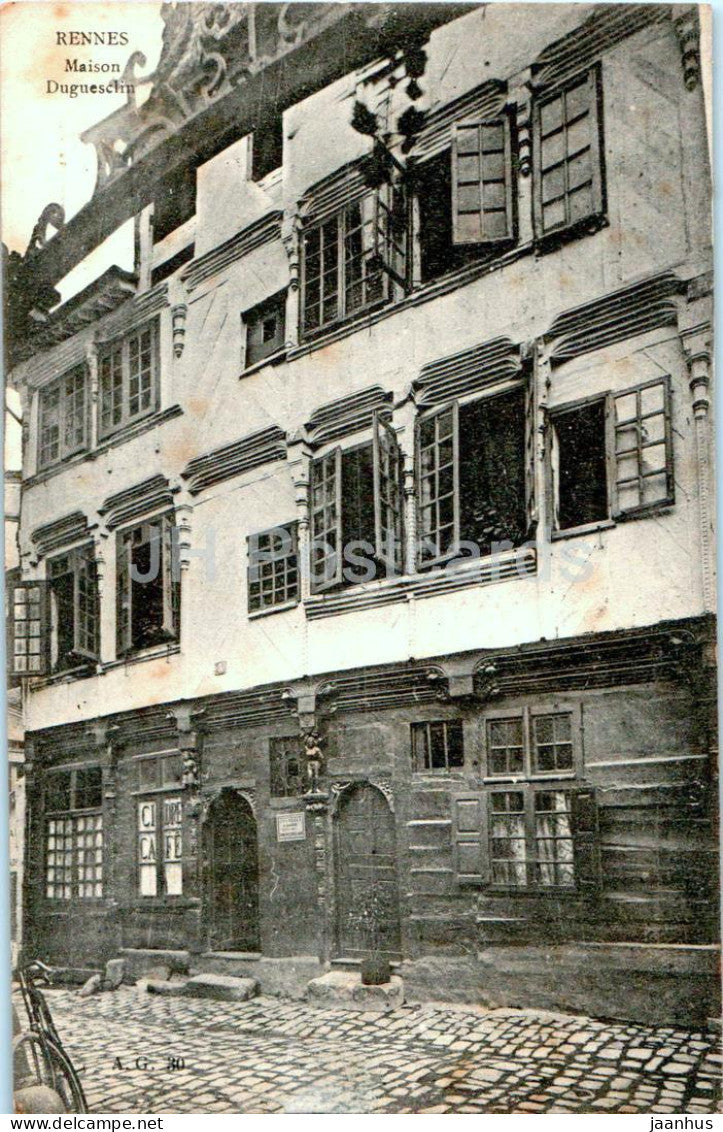 Rennes - Maison Duguesclin - 3748 - old postcard - France - used - JH Postcards