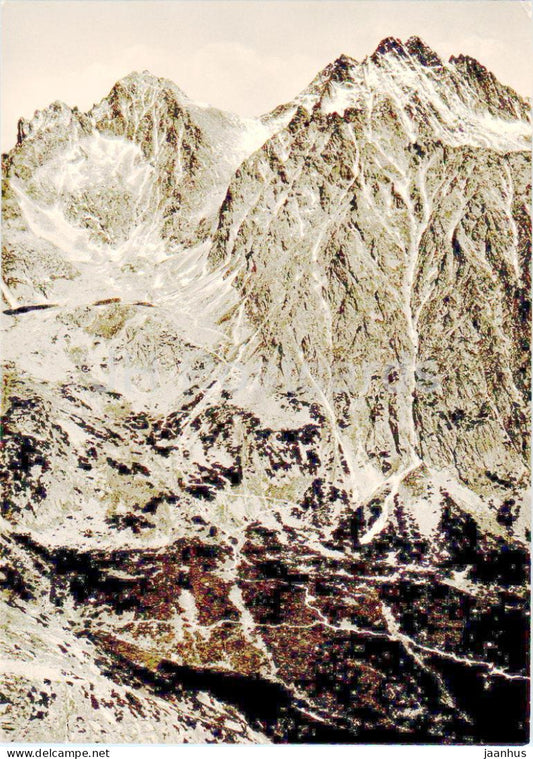 Vysoke Tatry - Mengusovska dolina - Rysy - sedlo Vaha - Vysoka - mountains - Slovakia - Czechoslovakia - unused - JH Postcards