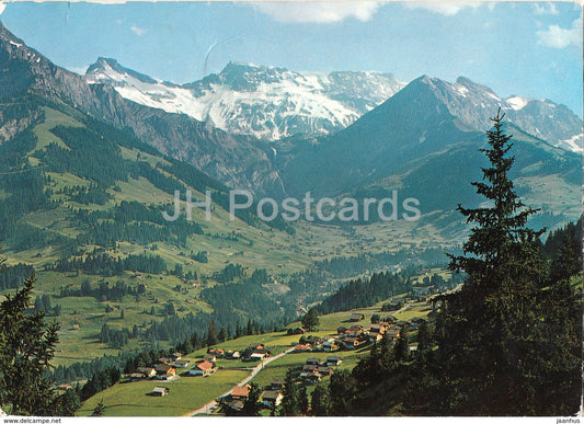 Adelboden - Ausserschwand - Steghorn - Wildstrubel - Fitzer - 1972 - Switzerland - used - JH Postcards