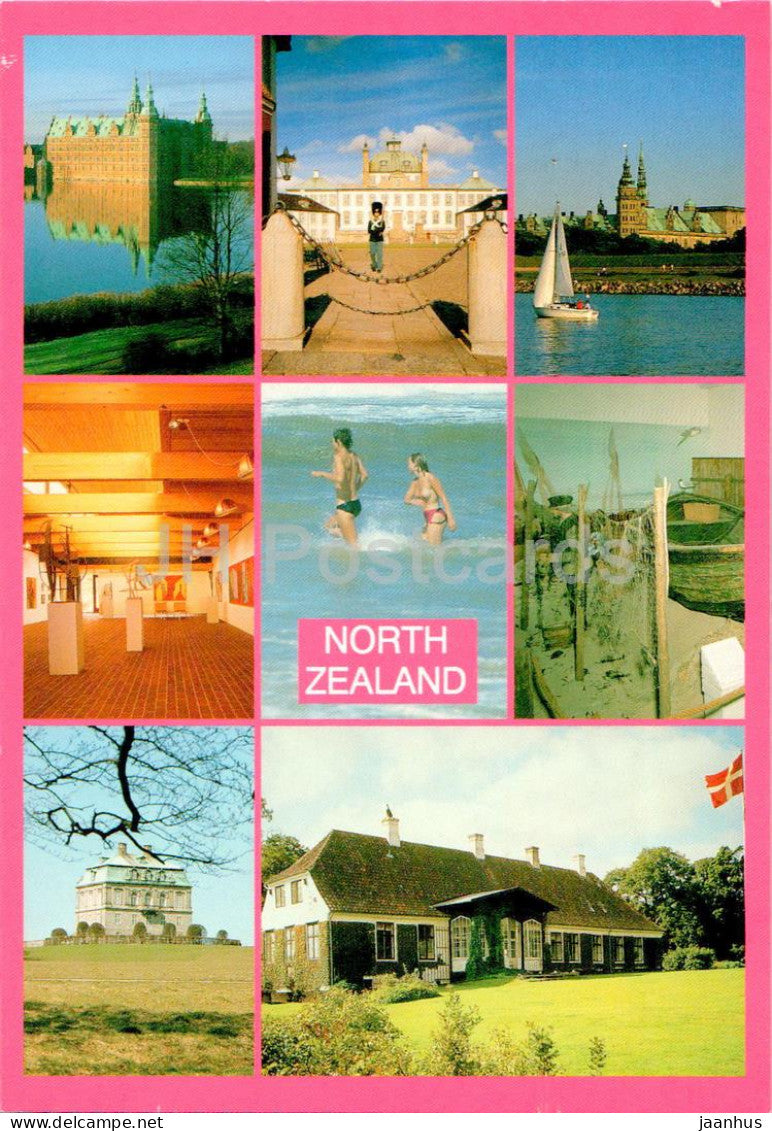North Zealand - Frederiksborg Castle - Fredensborg - Kronborg - Louisiana - multiview - DK 3450 - Denmark - unused - JH Postcards