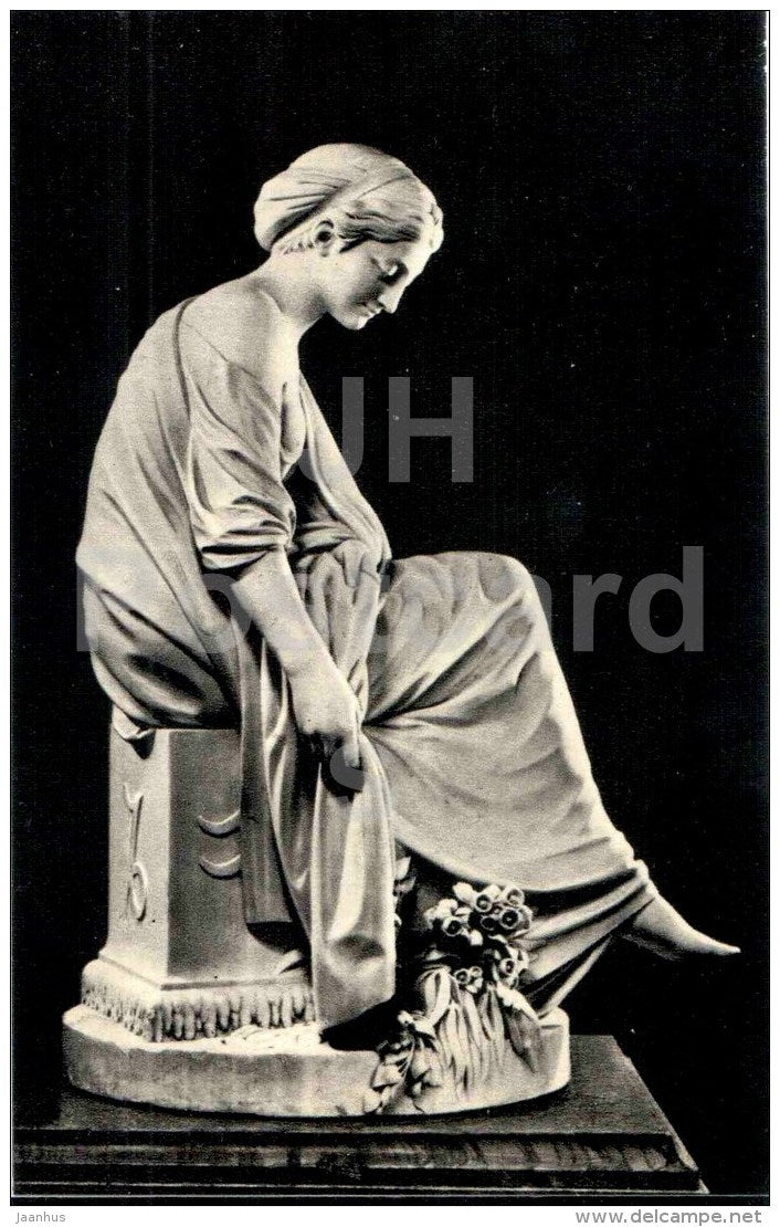 sculpture by Etienne-Maurice Falconet - Winter , 1771 - woman - french art - unused - JH Postcards