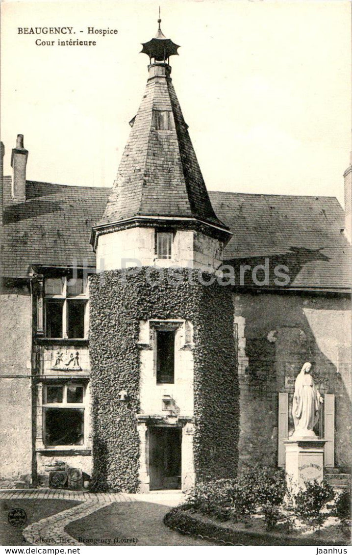 Beaugency - Hospice - Cour interieure - Hospice - Inner courtyard - old postcard - France - unused - JH Postcards