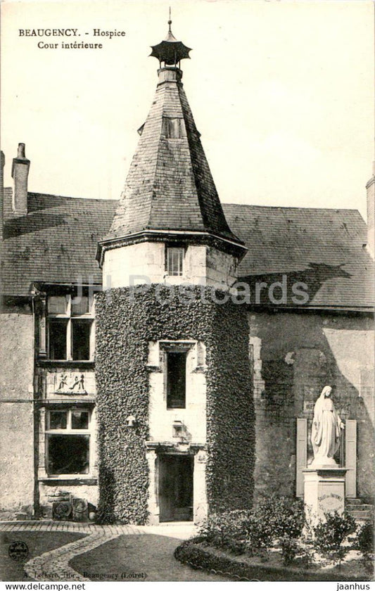 Beaugency - Hospice - Cour interieure - Hospice - Inner courtyard - old postcard - France - unused - JH Postcards