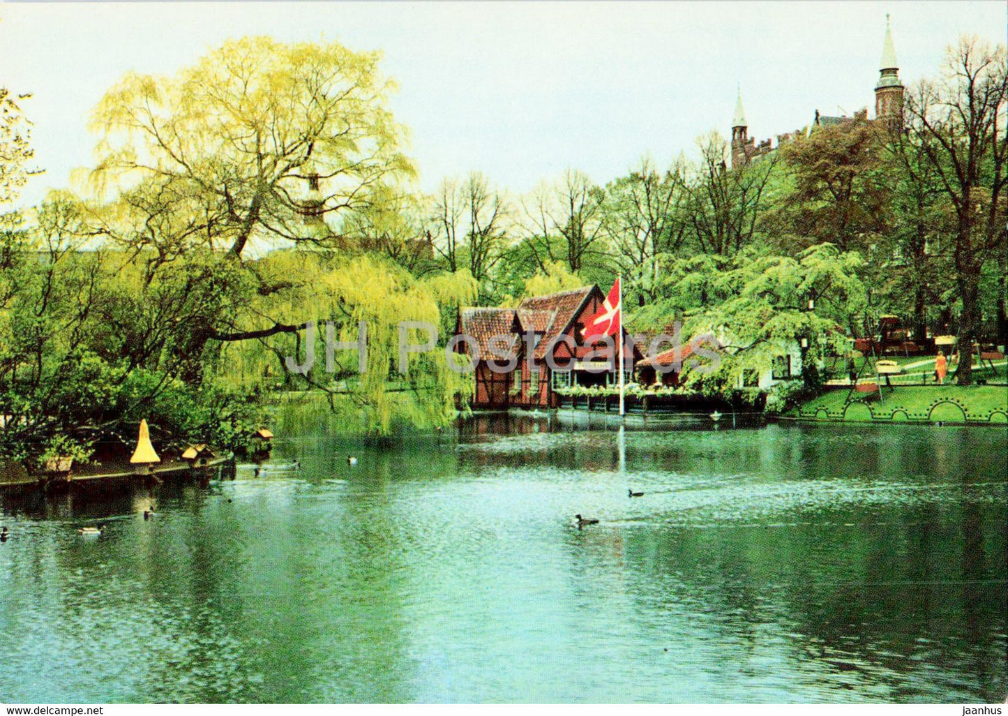 Copenhagen - The Tivoli Lake - 80 - Denmark - unused - JH Postcards