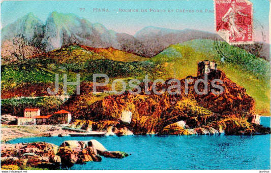 Piana - Rocher de Porto et Cretes du Paglia Orbo - 77 - old postcard - 1930 - France - used - JH Postcards