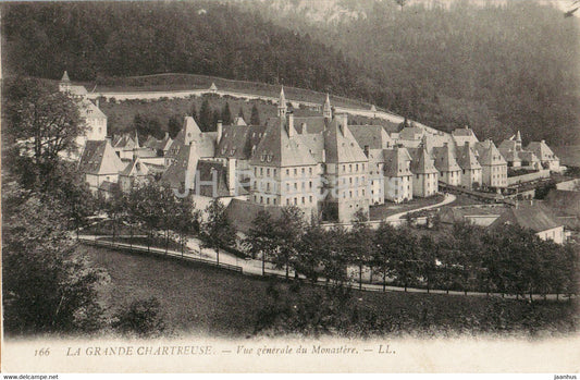 La Grande Chartreuse - Vue Generale du Monastere - 166 - old postcard - France - unused - JH Postcards
