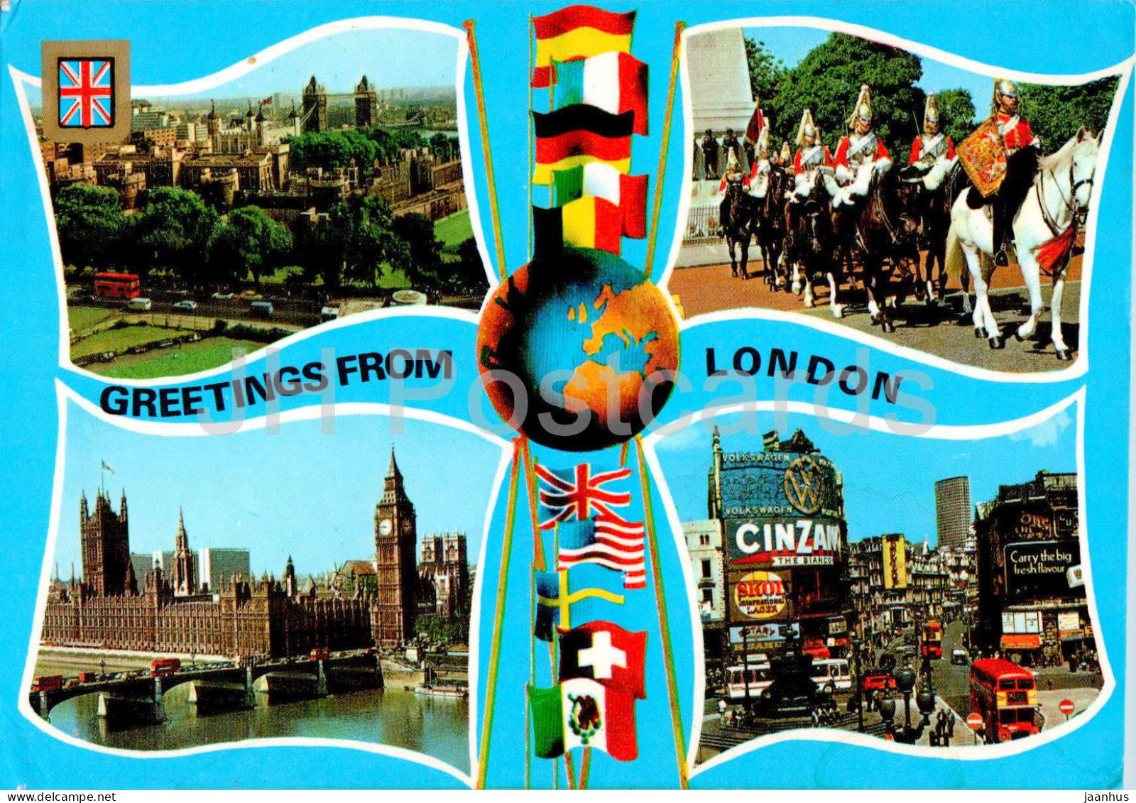 London - Greetings from London - horse - multiview - 1985 - England - United Kingdom - used