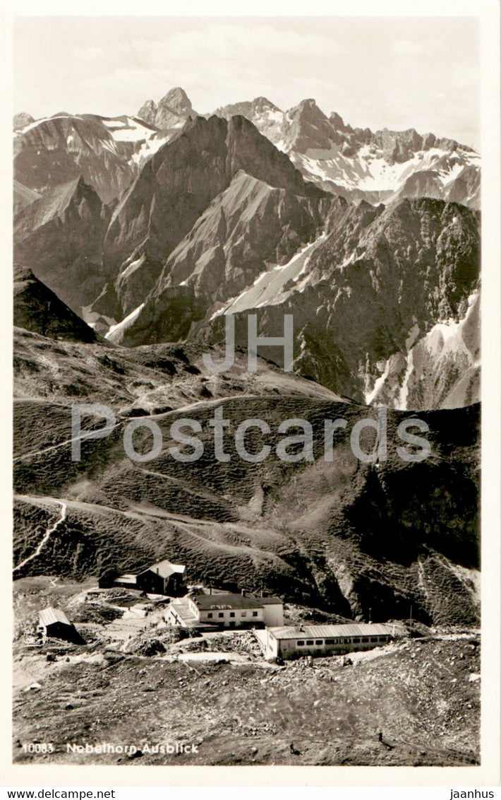 Nebelhorn Ausblick - Bergstation - 10083 - old postcard - Germany - used - JH Postcards