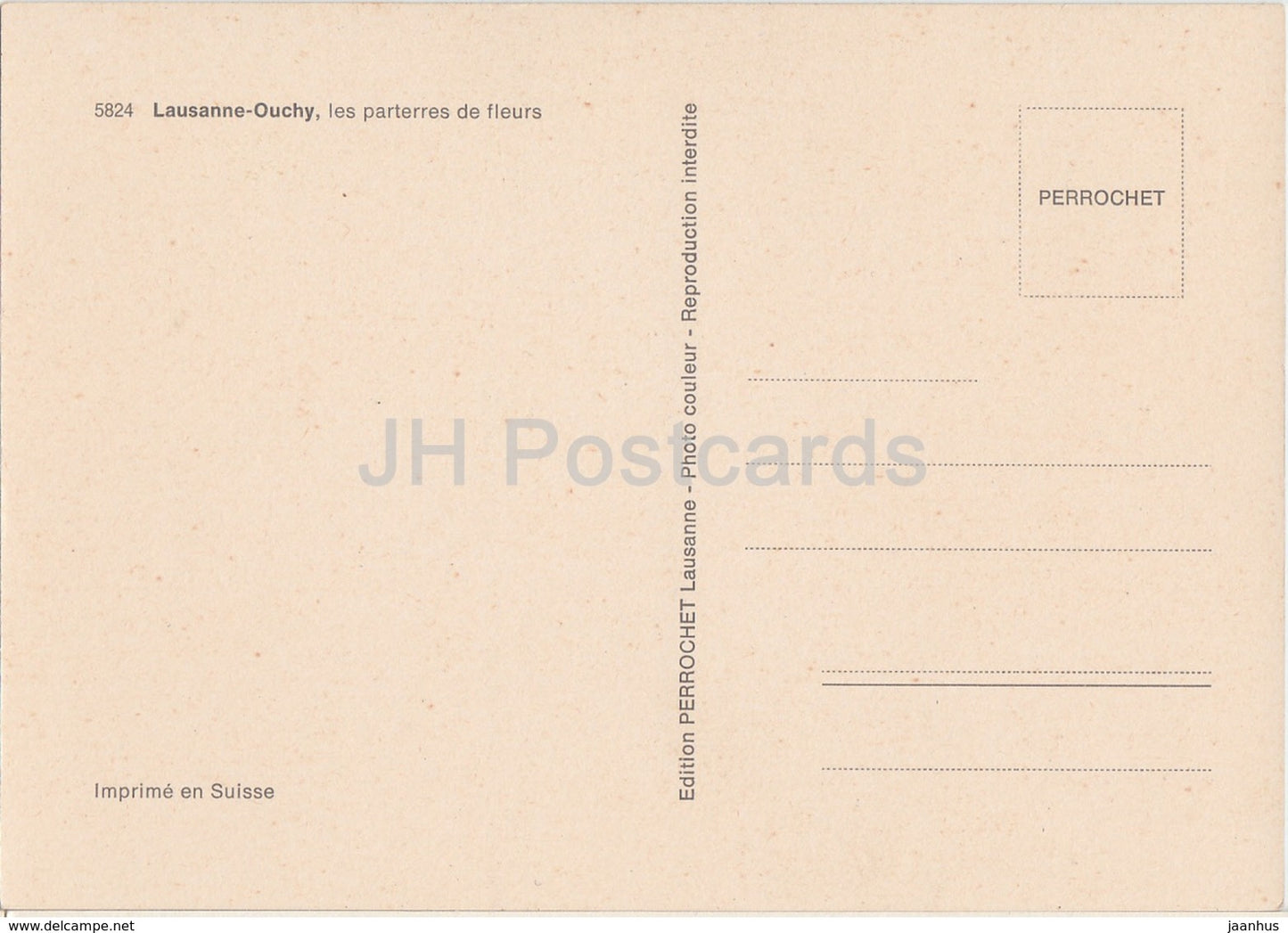 Lausanne Ouchy - Les parterres de fleurs - 5824 - Switzerland - unused