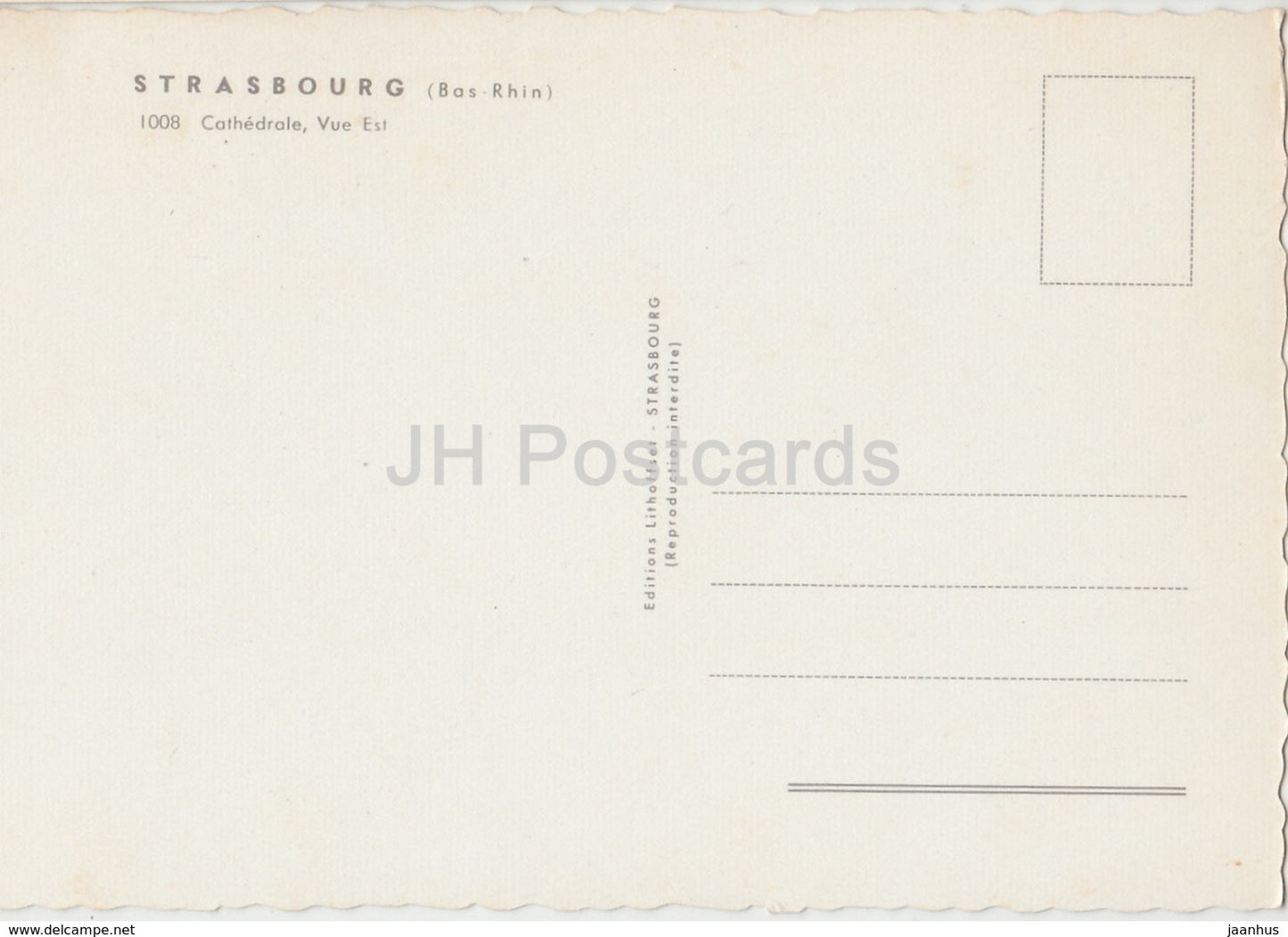Strasbourg - Cathedrale Vue Est - cathedral - 1008 - France - 1972 - unused