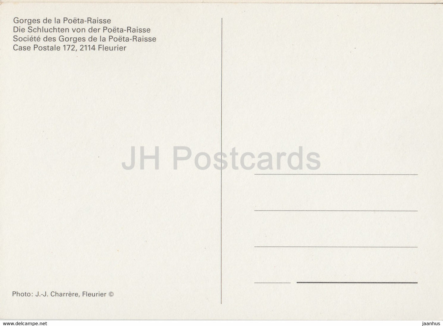 Gorges de la Poeta Raisse - cascade - Suisse - inutilisée