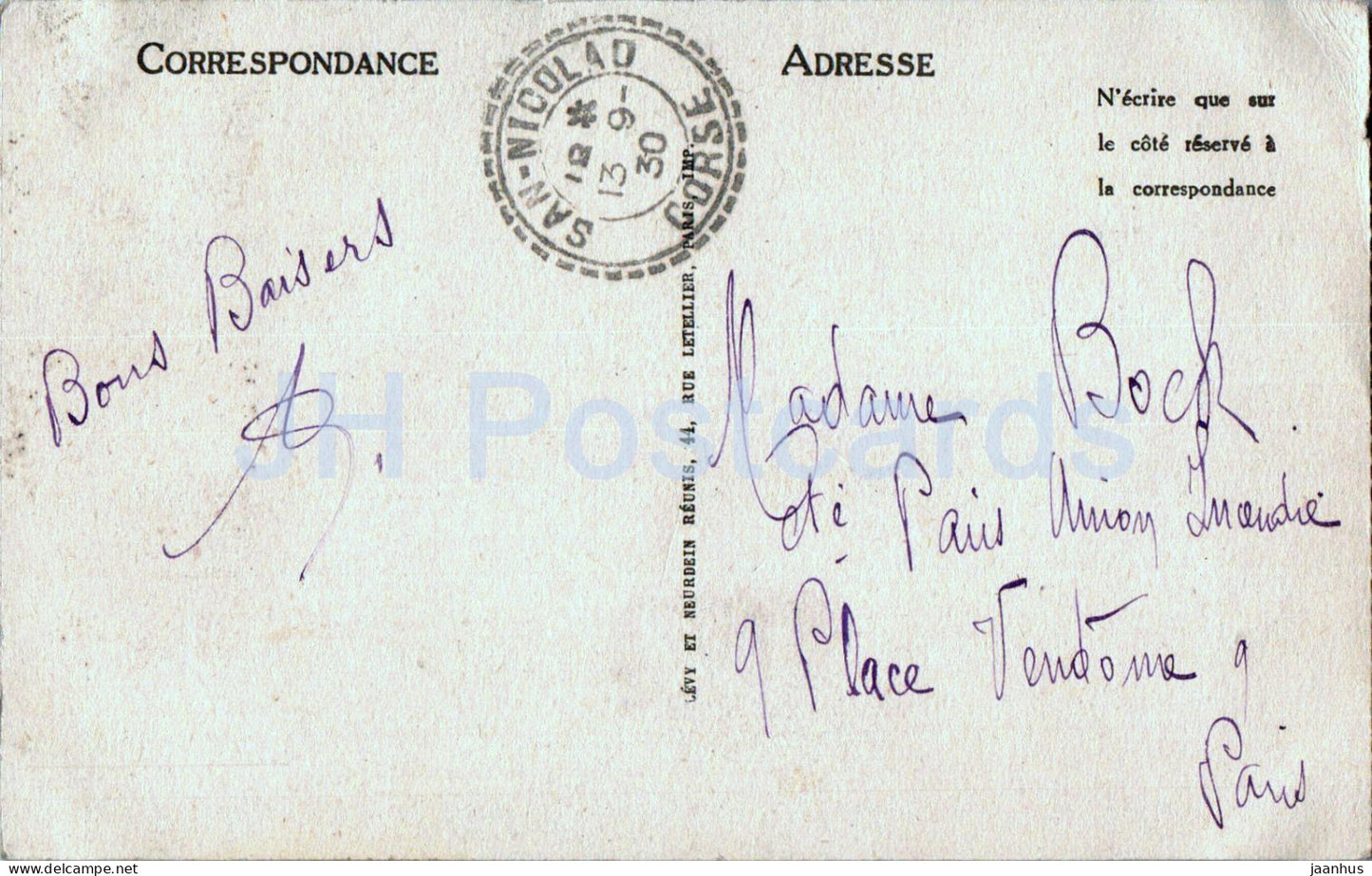 Piana - Rocher de Porto et Cretes du Paglia Orbo - 77 - carte postale ancienne - 1930 - France - occasion 