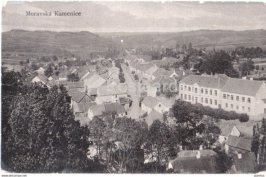 Moravska Kamenice - old postcard - 1913 - Czech Republic - used - JH Postcards