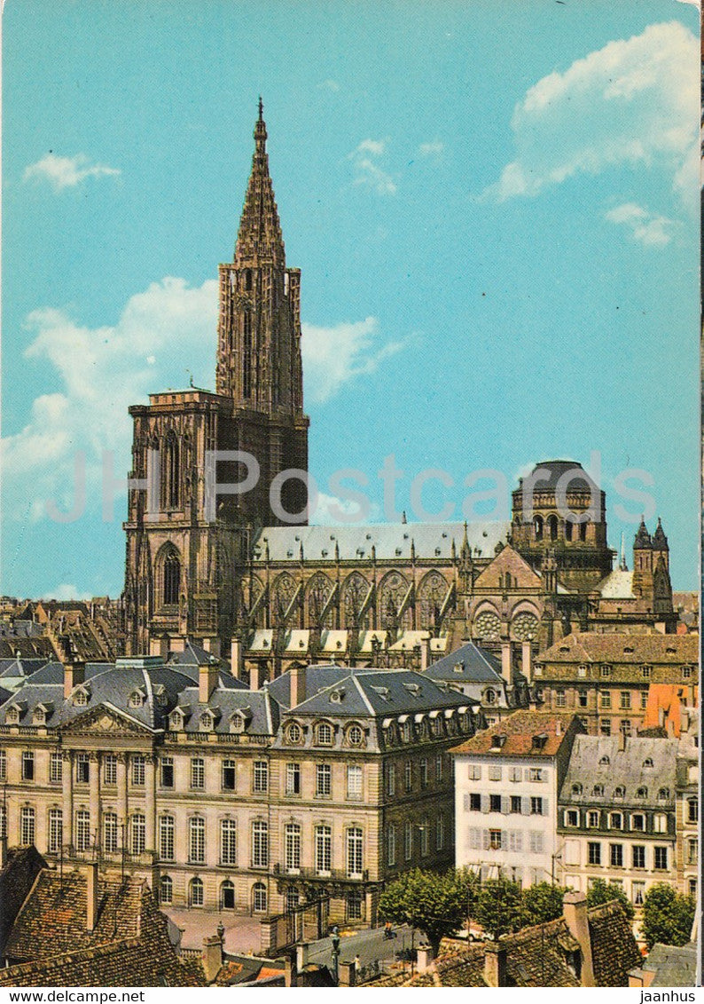 Strasbourg - Le Palais Rohan et la Cathedrale - palace - cathedral - France - used - JH Postcards
