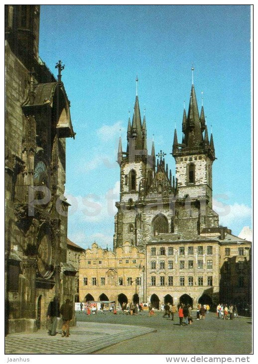 Old Town Hall and the Tyn Church - Praha - Prague - Czechoslovakia - Czech - unused - JH Postcards