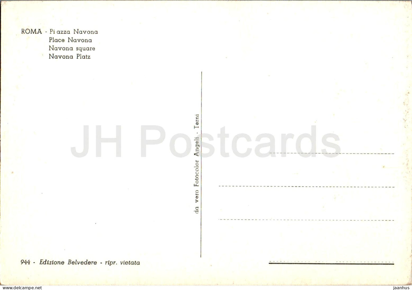 Roma - Rome - Piazza Navona - square - 944 - Italy - unused