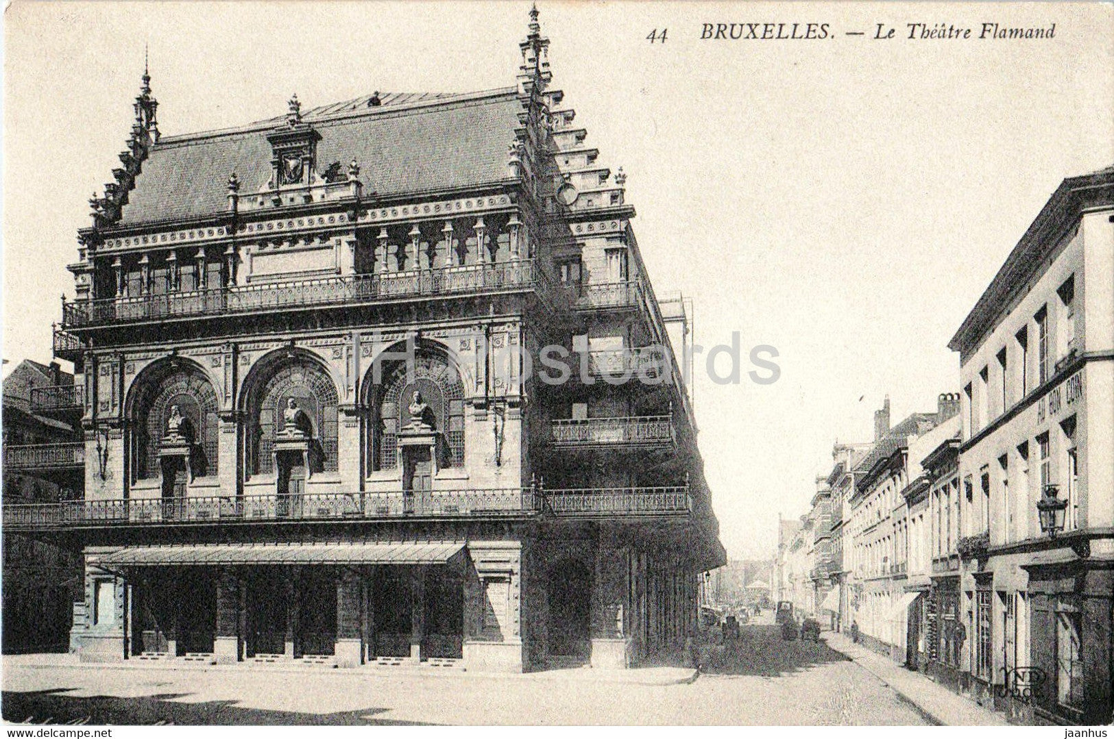 Bruxelles - Brussels - Le Theatre Flamand - 44 - old postcard - Belgium - unused - JH Postcards