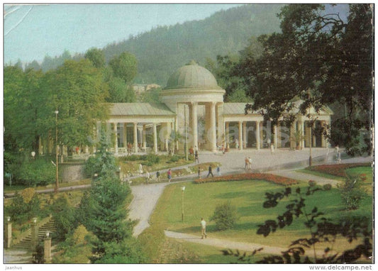 Marianske Lazne - Marienbad - spa - Rudolf Spring - Czechoslovakia - Czech - used 1967 - JH Postcards