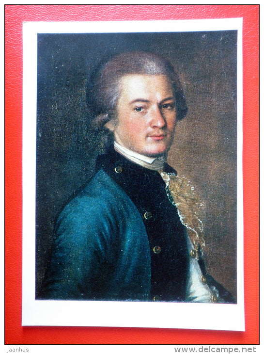 painting by I. Verzin . Self-Portrait ? - russian art - unused - JH Postcards