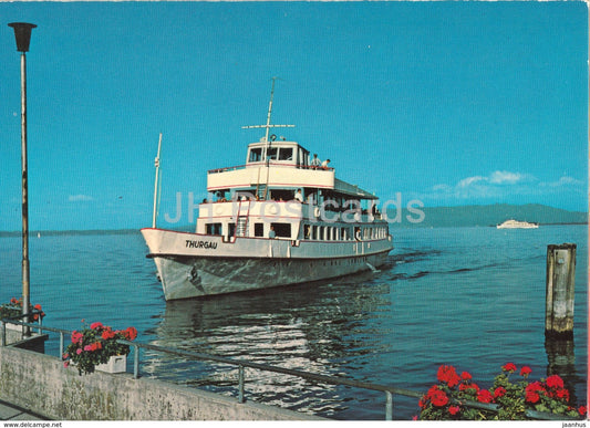 MS Thurgau - passenger ship - Switzerland - unused - JH Postcards