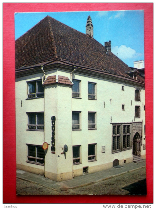 The Tallinn Town Museum at Vene street - 1988 - Estonia USSR - unused - JH Postcards