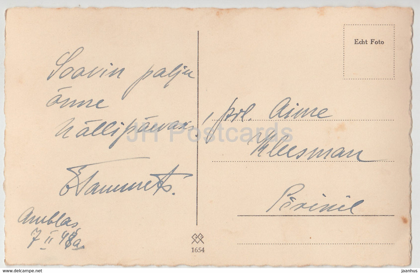 Frau – 1654 – 1948 – Deutschland – alte Postkarte – gebraucht