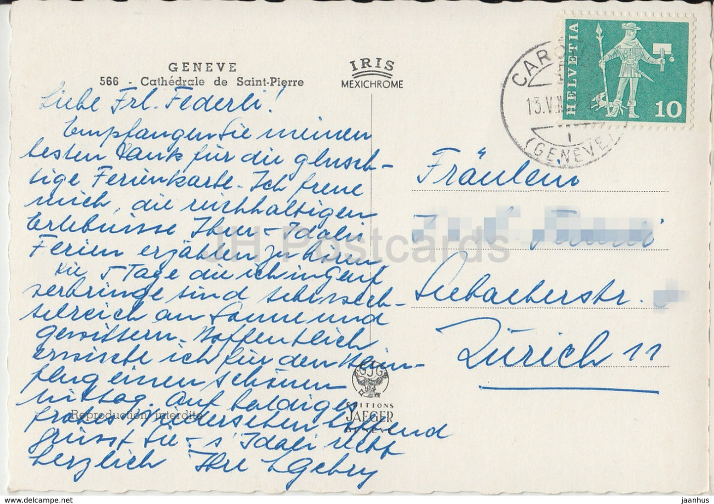 Geneve - Geneva - Cathedrale de Saint Pierre - cathedral - 566 - Switzerland - used