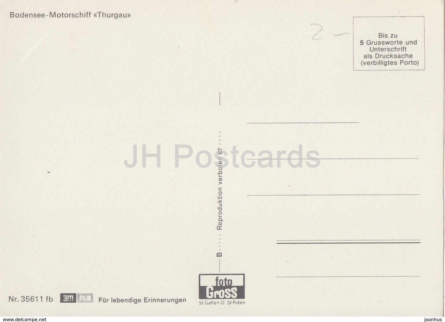 MS Thurgau - passenger ship - Switzerland - unused
