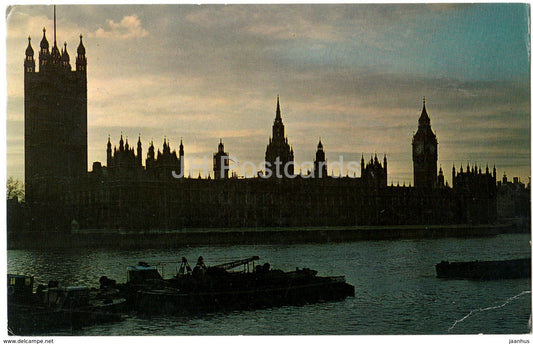 London - Sunrise over Houses of Parliament - 1231 - 1970 - United Kingdom - England - used - JH Postcards