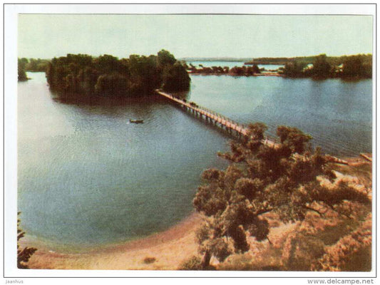 Lake Galve - bridge - Trakai - 1966 - Lithuania USSR - unused - JH Postcards