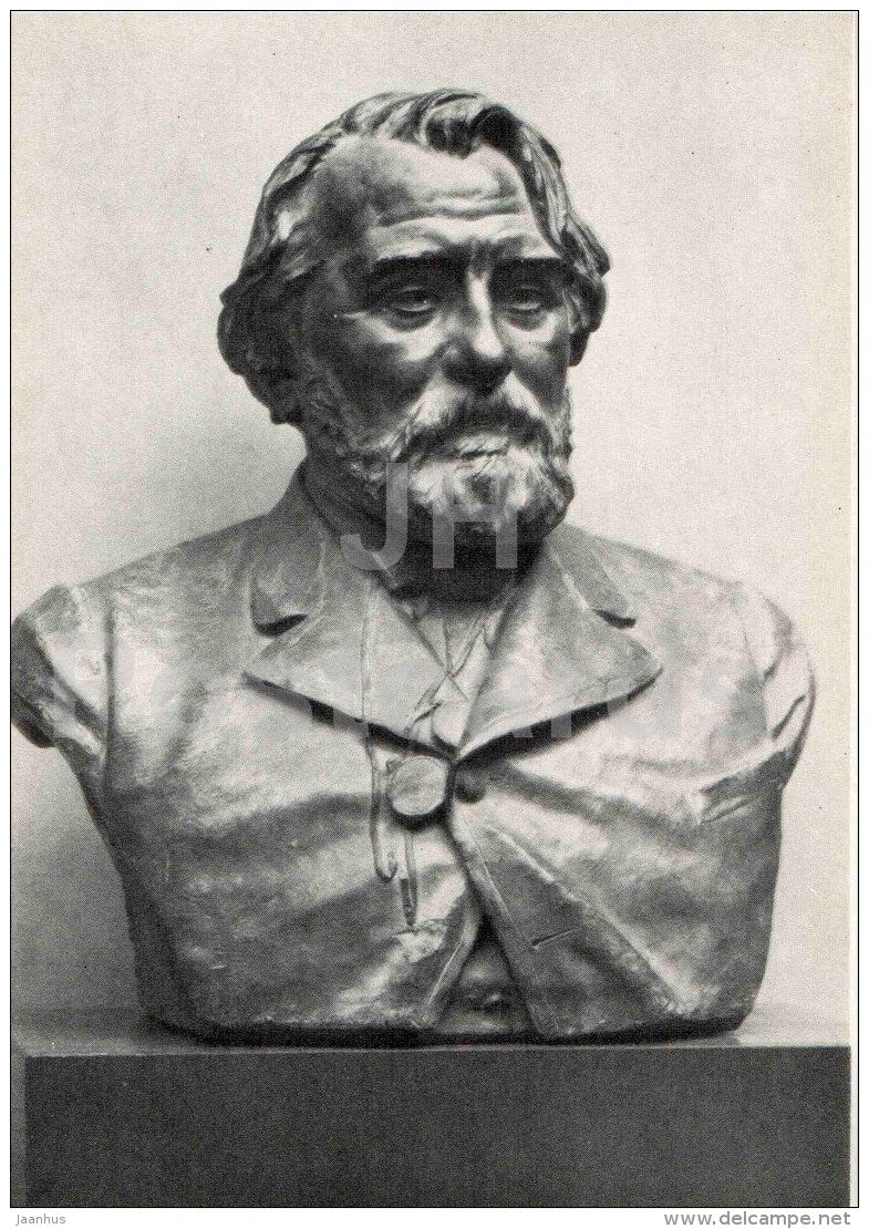 sculpture by M. Antokolsky - I. Turgenev , 1880 - russian art - unused - JH Postcards