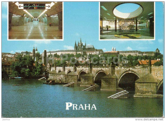Metro - Charles Bridge - Praha - Prague - Czechoslovakia - Czech - unused - JH Postcards