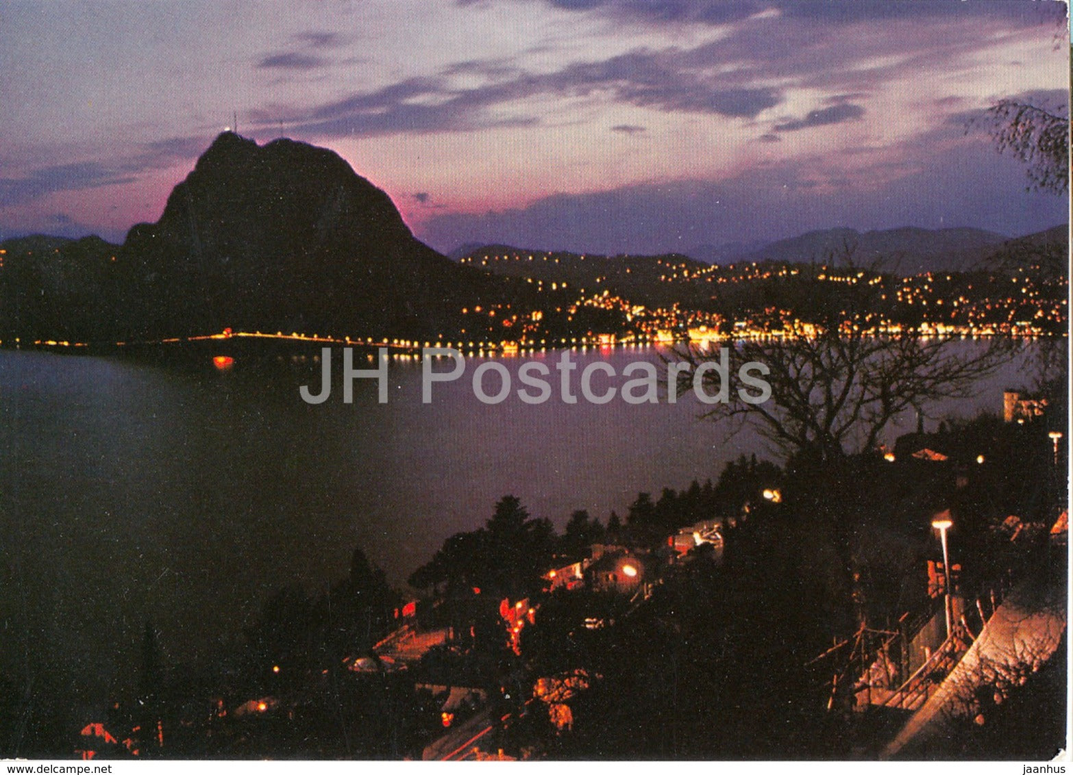 Lugano - Notturno - By Night - 58 - Switzerland - unused - JH Postcards