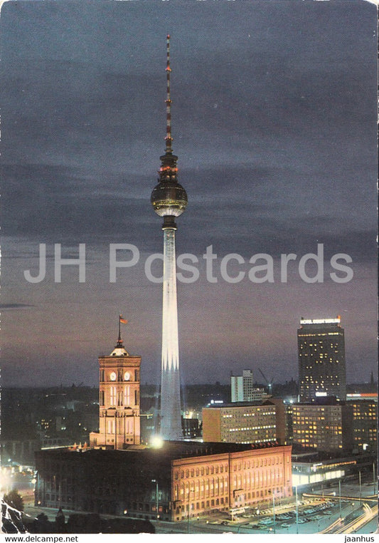 Berlin - Fernseh und UKW Turm der Deutschen Post - Germany DDR - used - JH Postcards