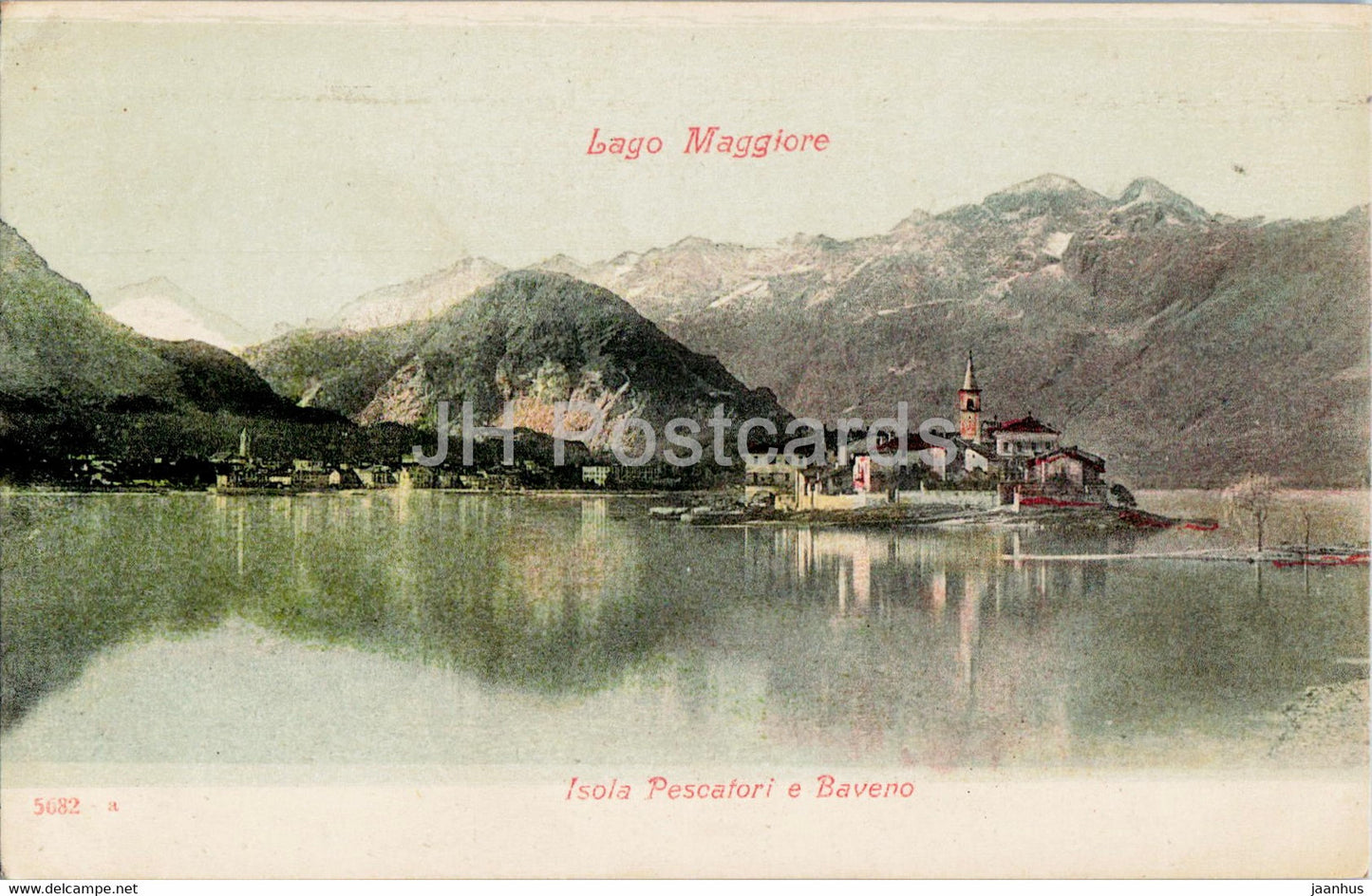 Lago Maggiore - Isola Pescatori e Baveno - 5682 - old postcard - Italy - unused - JH Postcards
