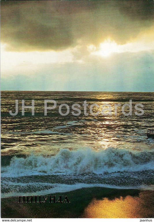 Pitsunda - View at the Sea - Abkhazia - 1987 - Georgia USSR - unused - JH Postcards