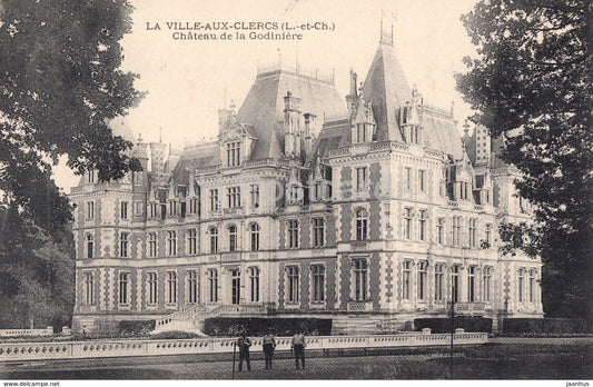 La Ville Aux Clercs - Chateau de la Godiniere - castle - old postcard - 1909 - France - used - JH Postcards