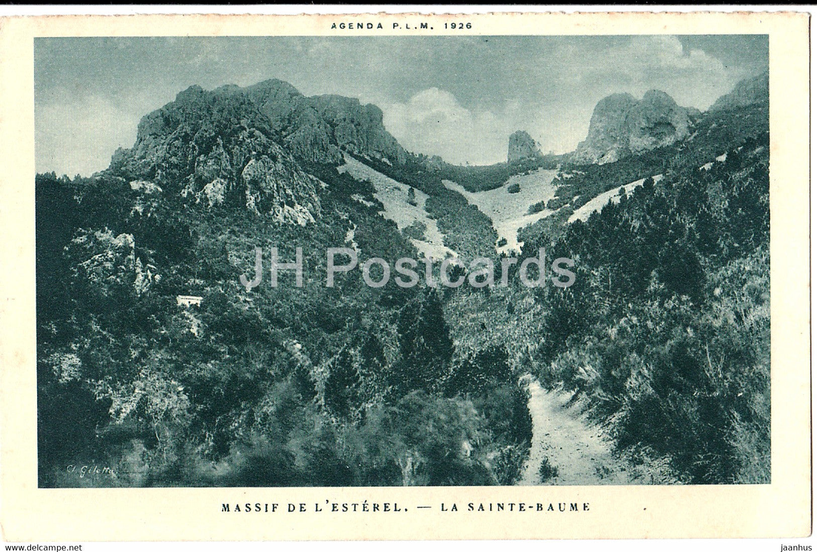 Massif de L'Esterel  - La Sainte Baume - old postcard - 1926 - France - unused - JH Postcards