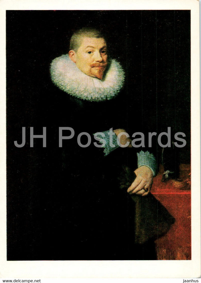 painting by Michiel Jansz. van Mierevelt - Portrait of a Man - Dutch art - Russia USSR - unused - JH Postcards