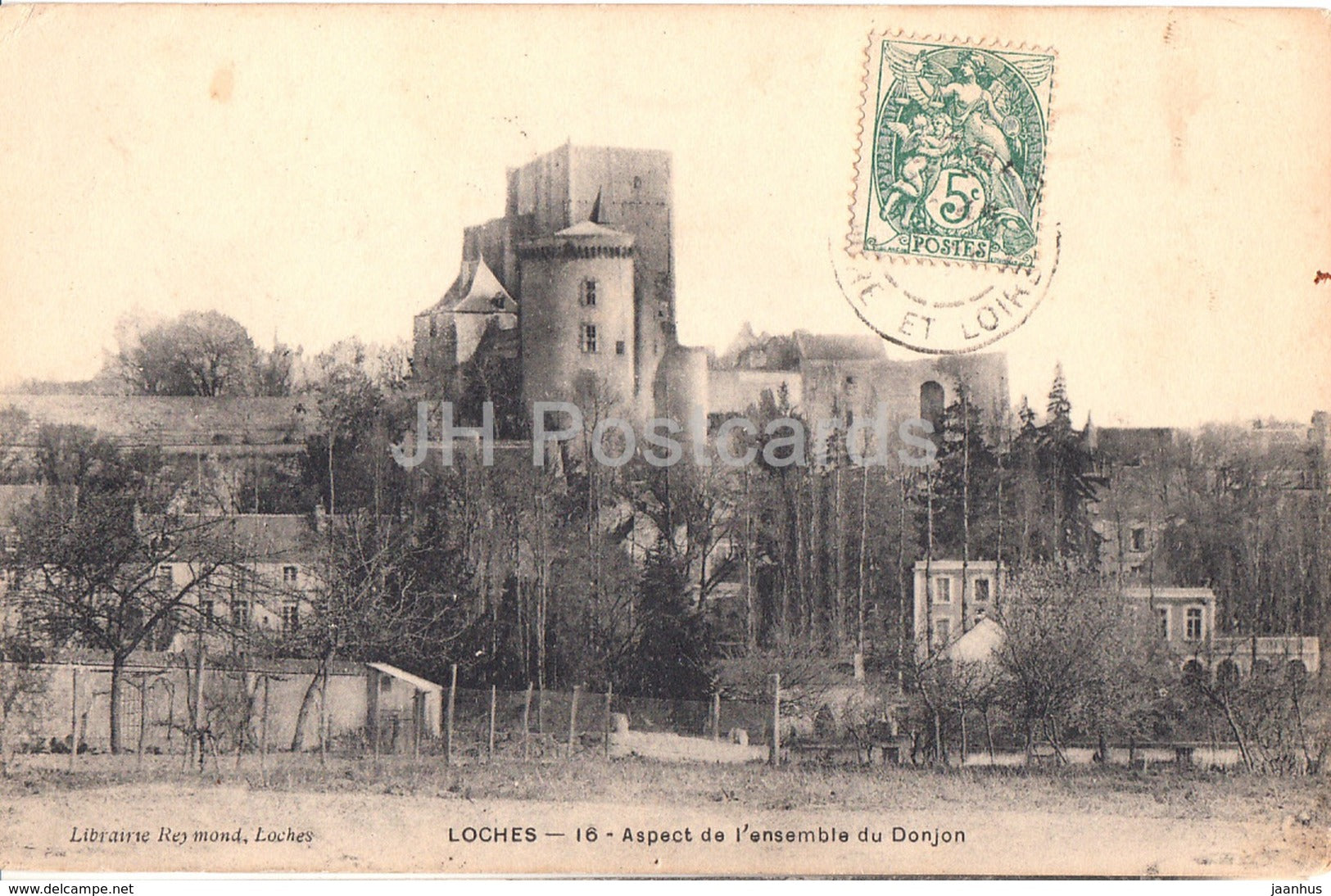 Loches - Aspect de l'ensemble du Donjon - 16 - old postcard - 1907 - France - used